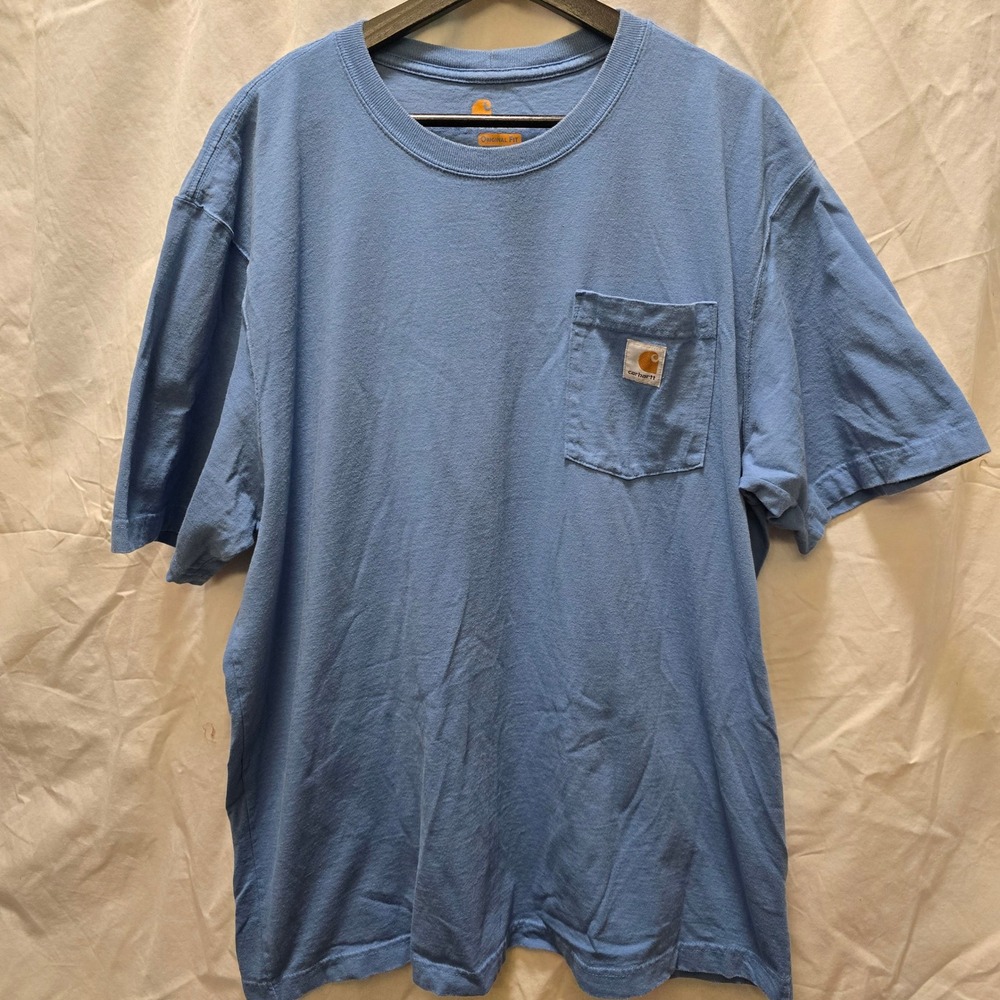 Carhartt Original Fit light blue‎ short sleeve crewneck T-shirt XL